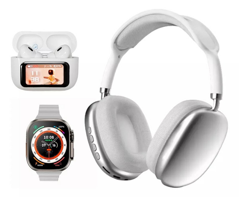 Combo -  Reloj, Diadema, Airpods Pantalla